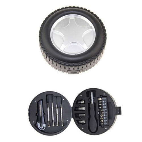 20-Piece Portable Tool Kit In Tire-Shaped Case