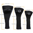 Golf Club Head Covers 3-Piece Set with Replaceable Labels