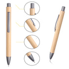 Retractable Bamboo Stylus Ballpoint Pen With Clip