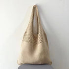 Chic Retro Crochet Beach Bag - Handwoven