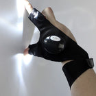 Hands-Free LED Flashlight Gloves/ Half Finger Gloves