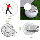 1.18" Magnetic Golf Hat Clip, Silver Custom Logo Plate