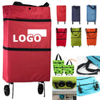 Collapsible Shopping Grocery Bag with Wheels Rolling
