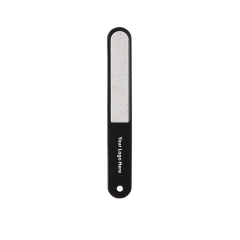 Black Stainless Steel Nail File With Anti-Slip Handle