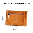 Mens Zipper Leather Wallet