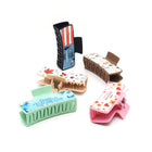 Full-Color Rectangle Claw Hair Clips For Women And Girls