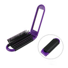 Compact Folding Hair Brush With Mirror