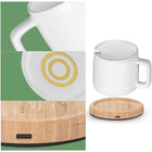 Self-Heating Coffee Mug with Bamboo Base