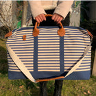 Large Capacity Striped Canvas Bag