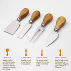5-Piece Bamboo Cheese Board Set