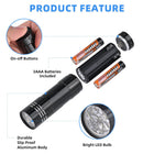 Flashlights 9 Led Mini Aluminum Flashlight With Lanyard