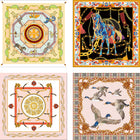 Full Color Printed Simulated Silk Square Scarves/Bandanna