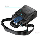 Full Grain Cowhide Leather Men's Shoulder Bag
