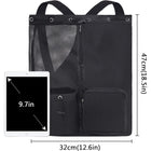 Swim Drawstring Backpack Mesh Bag With Wet Dry Compartments