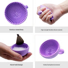Hangable Silicone Makeup Brush Cleaner Bowl Foldable Tool