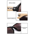 Vintage Bamboo Leg Rivet Sunglasses