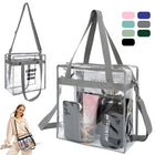 Clear PVC Stadium Tote Bag with Zipper