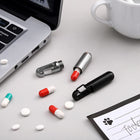 Portable Stainless Steel Medicine Bottle For Keychain