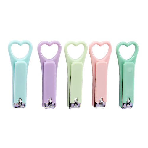 Candy Color Heart-Shaped Portable Nail Clippers
