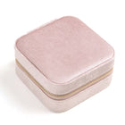 Square Velvet Jewelry Box With Mirror