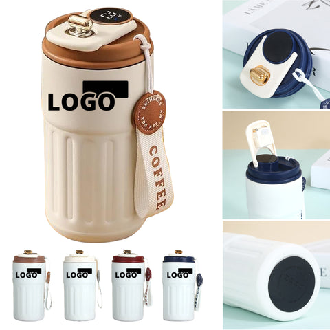 15Oz Thermos Coffee Cup With Temperature Display