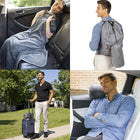 Premium Flannel Soft Travel Blanket Pillow Airplane Blanket
