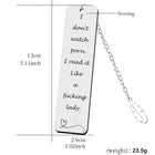 Metal Bookmark with Leaf Pendant