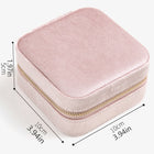 Velvet Travel Jewelry Box With Mirror