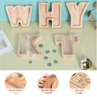 26 Letter Wooden Piggy Bank