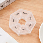 Portable Weekly 7-Compartment Heptagonal Pill Organizer