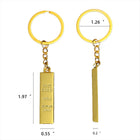 Gold Bar Key Chain