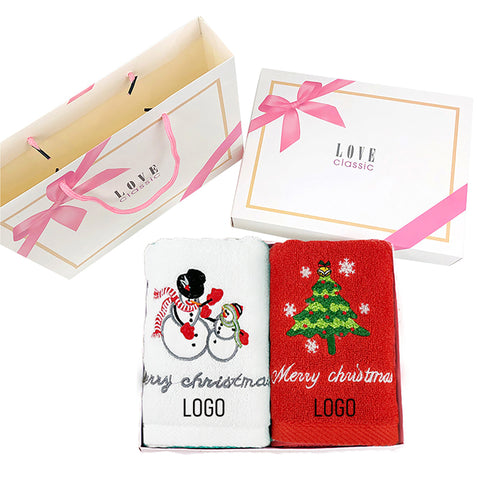 Cotton Embroidered Towel Gift Box Set