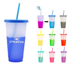 24Oz Color Changing Cup With Straw