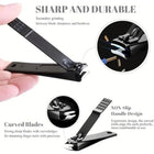 10-Piece Black Nail Clipper Set