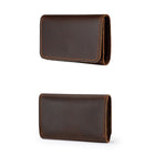 Flip Top Card Holder Multifunctional Genuine Leather Wallet