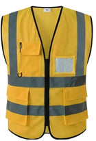 High-Visibility Reflective Safety Vest with Multiple Pockets