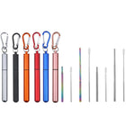 Portable Stainless Steel Telescopic Straw Set