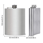8 Oz Stainless Steel Flask Hip Flask W/ Hinged Cap