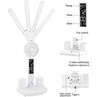LED Desk Lamp with Fan and Clock