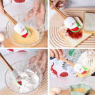 Christmas Silicone Spatula with Long Wooden Handle