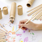 12 Colored Pencils In Tube W/Sharpener