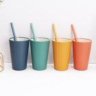 A Set Of Wheat Straw Cups and Straw Straws