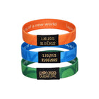 3/5" Sublimated Elastic Event Wristband W/Woven Label