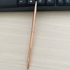 Metal Pen W/ Electroplated Stand Cap, Refillable Slim Body