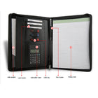 Zippered Padfolio with Calculator and Sticky Note