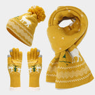 Christmas Gloves Scarf Hat Set