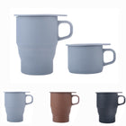 Silicone Foldable Portable Coffee Cup with Straw