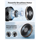 Ultra Quiet 6 Speed Portable Rechargeable Handheld Fan