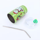 Christmas Drink Straw Double Layer Stainless Steel Mug