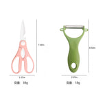 6 Piece Colorful Kitchen Knife Set With Peeler And Shears